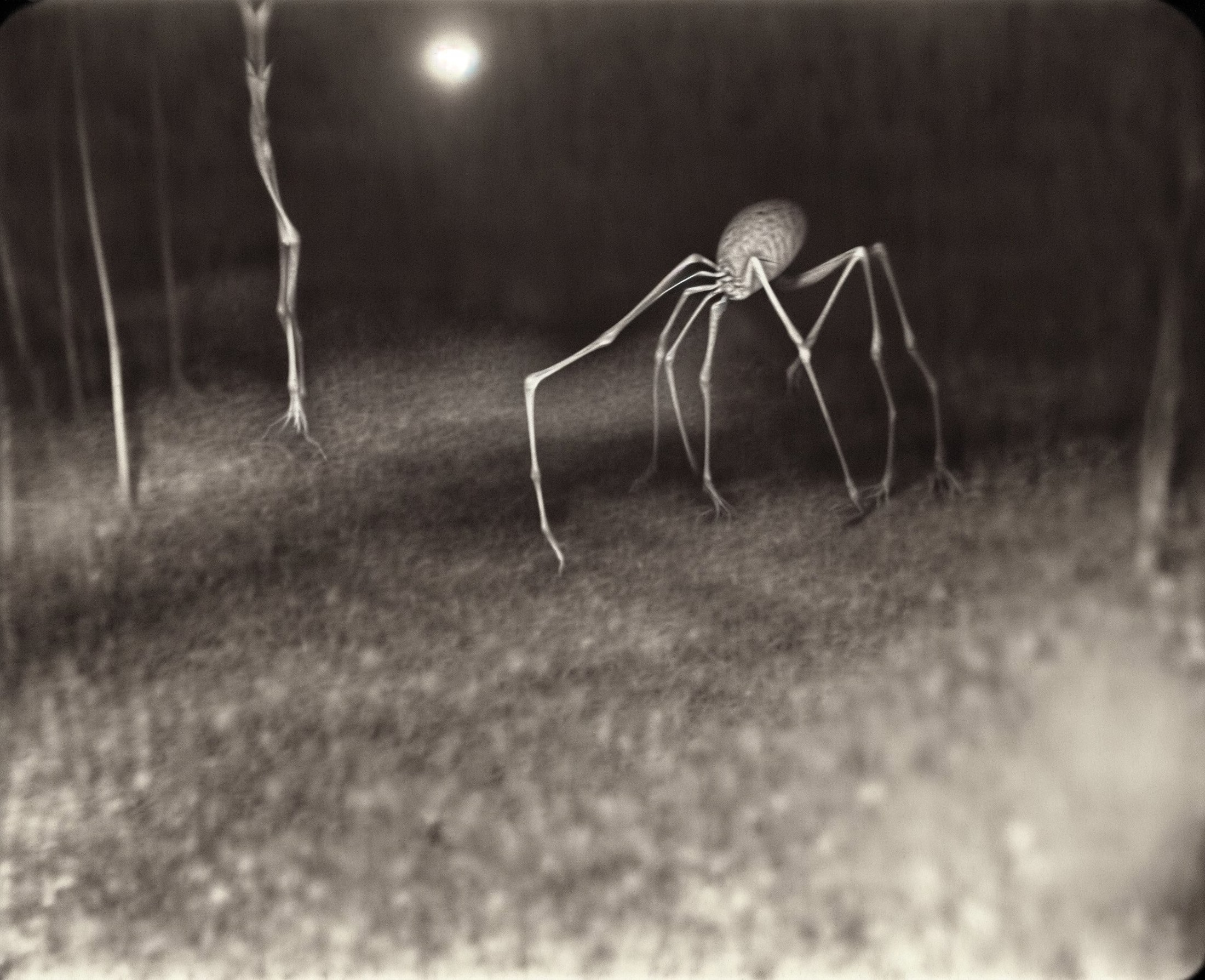 01431-4215141676-a creepy looking spider in the dark, photo of scp-173, slender, slenderman,  _lora_deathia_yiu_v20_0.7_, noise, noir, sepia, low.jpg